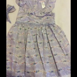 🌸Janie and Jack violet flower dress EUC size 2t🌸